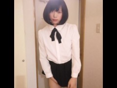 玄関で女装してオナニー - Screenshot 8 of 16 - Crossdresser