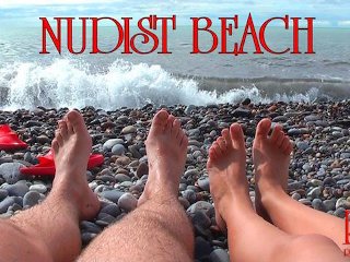 teenager, naturist beach, outdoor, romantic