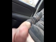 Preview 6 of Huge 65 mph climax orgasm in busy traffic, Loud cussing moaning cumshot