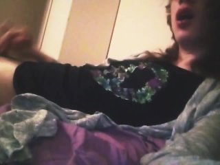 Shy transgal masturbating to strong orgasm