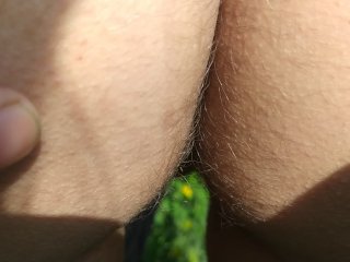 Fast Outdoor Sex with_Blonde Bimbo_and Cumming_in Her Pussy!
