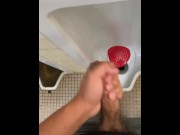 Preview 5 of College boy cumming in public restroom