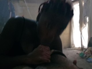 Ghetto Ebony Hoodrat College Hoe Sucking Big Dick For Her Tuition Fees - Ashaichious