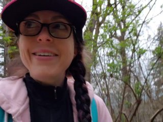 Rear View Outdoor Pee Pee In The Forest