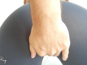 Preview 1 of Cumming in my Yoga Leggings and Pull Them up with a Huge Load of Cum
