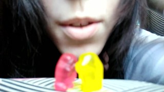 [Trailer] Giantess torture and eat little tinys (Gummy bears)