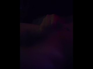 vertical video, hung, stroking huge cock, solo male