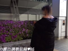 えみり 駅構内を首輪をつけて露出散歩。調教の様子を自ら公開します。 - Screenshot 2 of 16 - Public