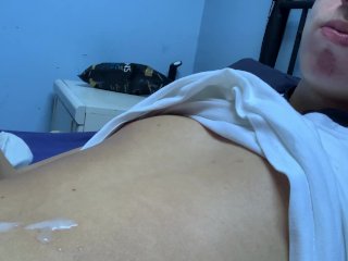 British boy eats thick hot cum off tanned body in quarantine