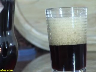 my stepsister in a black latex catsuit