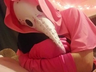 adult toys, plague doctor, solo female, pink