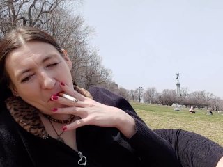 sexy accent, public smoking, milf, montreal public