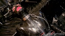 Slave Slut-Orgasma Celeste extreme sloppy dildo deep throat