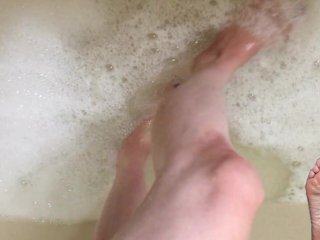 feet bath, toes, toe fetish, yellow toes