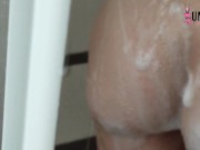 Preview 2 of SPYING my STEP SISTER have a shower, she asked me to PEE IN HER MOUTH.drink