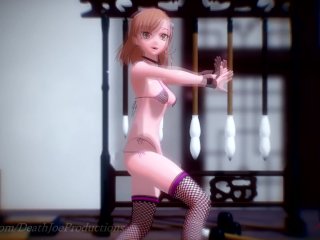 hentai music video, mmd, cartoon, solo female
