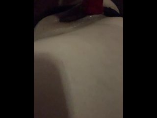 Big red dildo in my soaking wet pussy