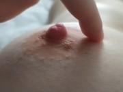 Preview 3 of [HD] Extreme hard nipple closeup! Scratching and teasing with long nails
