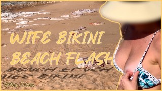 Esposa Bikini Playa Flash