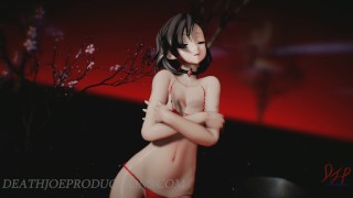 SFW MMD 4k UHD Mitsu With Red Bikini - Heart Attack - 1070