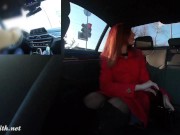 Preview 3 of Sexy rich woman shows everything to the stranger. Elite Car Driver