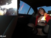 Preview 6 of Sexy rich woman shows everything to the stranger. Elite Car Driver