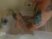 Preview 3 of Hot petite babe swallows his piss and gags while being face fucked.