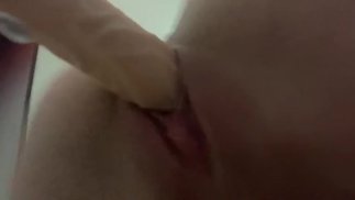 Thumbnail This toy is way to big for my tight little pussy