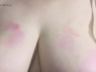 Sensual and soft talking while painting my big boobs!