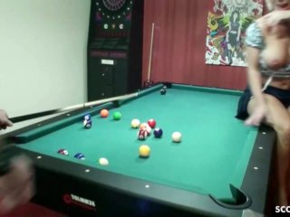German Milf Seduce toFuck by Stranger on Pool Table