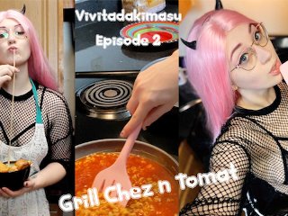gfe, glasses, cooking, behind the scenes