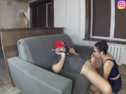 Preview 2 of MY WIFE IS COOKING WHILE HER STEP SISTER SWALLOWS MY CUM (Ful) MARYVINCXXX