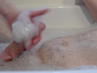 No Ducks for_Playing in the_Bath While She Plays with My Dick_and Foam.