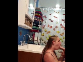 Daddy Fucks Me in the Bathroom and Cums_in My Pussy