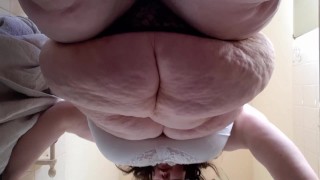 SSBBW SHOWS OFF FUPA BELLY PUSSY IN BRAZILLIAN THONG thumbnail