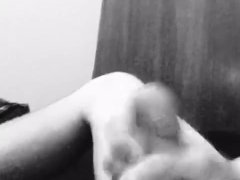 Jerking Off in Black and White