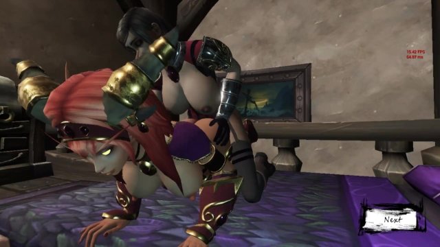 Futa with an invisible girl in public World warcraft, porno game 3d