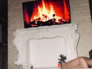 Preview 6 of Very hot sex near the fireplace, doggy style, cum shot. (Casey Donovan)