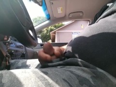Cumshot while driving