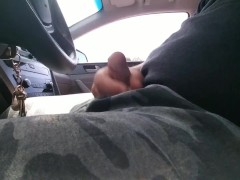 Cumshot while driving - Screenshot 3 of 16 - Public Masturbation