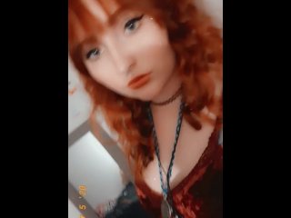 Redhead tease in thong