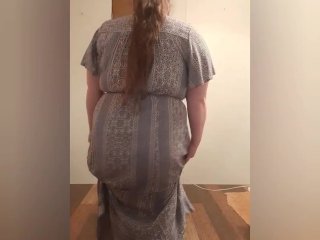 BBW thong tease dance and spanks herself