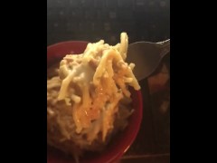 Me cumming in my food and eating it.