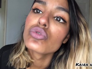 Indian girlfriend, tongue kissing