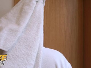 Fake Hostel Hot MILF and Young lesbian to fuck straight teen in thr