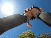 Preview 3 of Teaser - Longboarding with major upskirt view (no panties!)