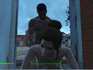 Fallout Porno 4. Follada Justo En La Puerta De La Casa. Mods Adultos