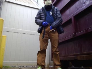 Jerking off behind Dumpster Coronavirus