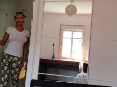 Video Cleaning lady help me cum. Hot ebony young maid fucking