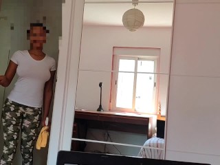 Cleaning Lady help me Cum. Hot Ebony Young Maid Fucking